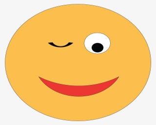 Emoji Wink, 100 Cm - Smiley