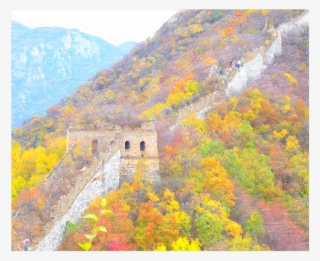 Great Wall Of China Autumn Day - Mountain