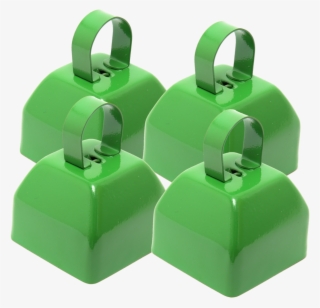 Gbellgrp4, Green Plain Cowbell - Plastic