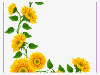 Tropical Clipart Border - Sunflower Clipart