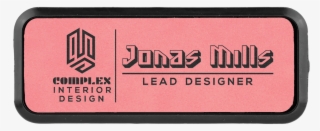 Round Corner With Border Name Badge With Magnet Name - Label