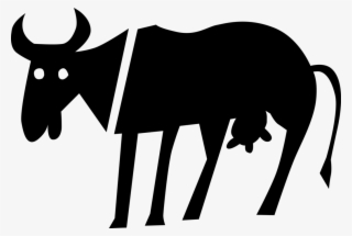Vector Illustration Of Dairy Farm Milking Cow