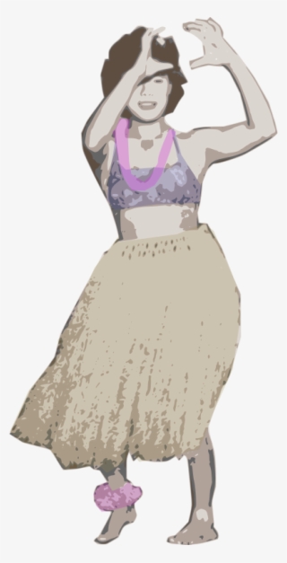 Old Style Hula Dancer Colour - A-line