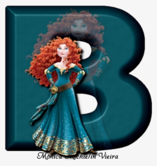 Alfabeto Princesa Merida Disney Png - Centros De Mesa De Brave