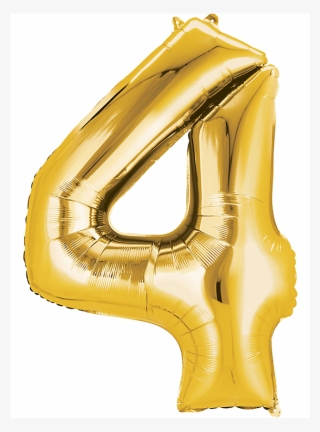 22inch Gold Number Balloons - Foil Balloon Number 4
