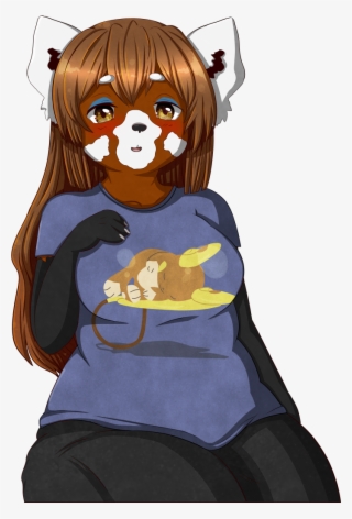 Drawn Red Panda Chubby - Fat Panda Girl