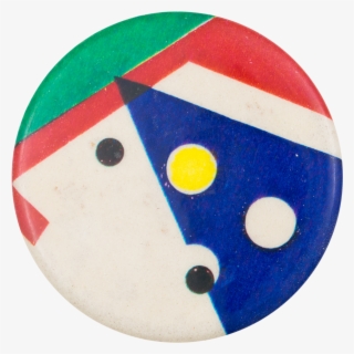 Blue Triangle On White Green And Red - Circle