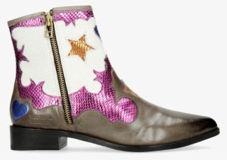 Ankle Boots Marlin 12 Grigio Glitter Fuxia Venice Perfo - Work Boots
