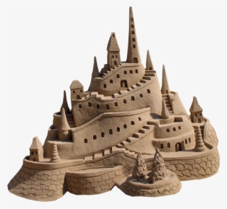 Brown Tan Sandcastle Sand Beach Polyvore Moodboard - Transparent Sand Castle Png