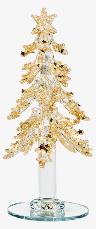 Glass Christmas Tree, Golden - Tannenbaum Png Gold