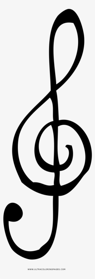 Notas Musicais Desenho Para Colorir - Disegno Chiave Di Violino