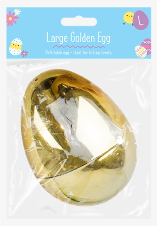 Large Golden Refillable Easter Egg - Easter