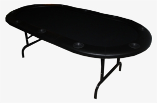 Oval Foldable Poker Table Black - Mesa Poker Preta