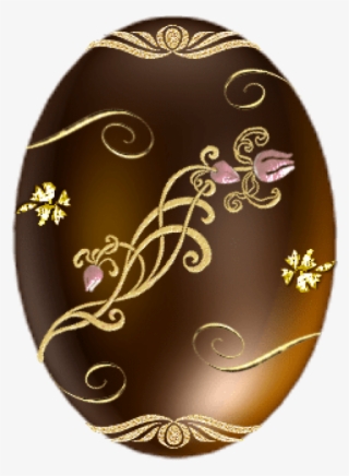 Free Png Download Easter Choco Egg With Gold Ornaments - Easter