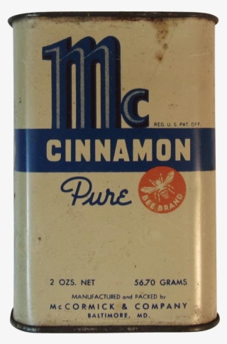 Mccormick Bee Brand Cinnamon Spice Tin Spice Tins, - Vintage Cinnamon Spice Tin