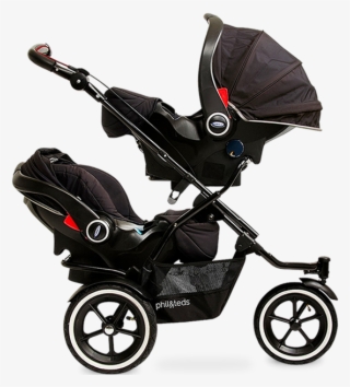 Phil Teds Sport Double Stroller Graphite Png Pram Png - Phil And Teds Double Car Seat