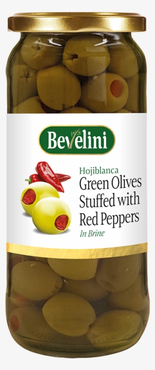 Bevelini Green Olives Stuffed With Red Pepper - Olive