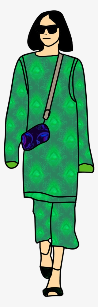 Show,walking,green,clip Art, - Illustration