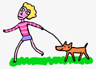 Vector Illustration Of Adolescent Girl Walking Family