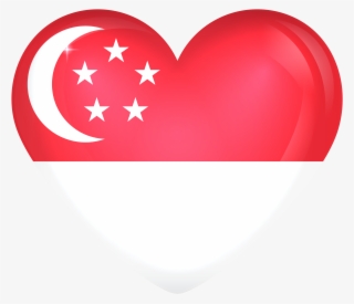 Singapore Flag Heart Png