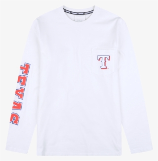 Texas Rangers Pocket Lettering Long Sleeve T-shirt - Texas Rangers