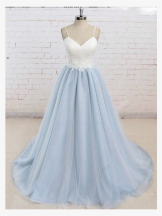Prom Dress Long, A-line Prom Dress, Light Blue Prom - Simple Prom Dresses