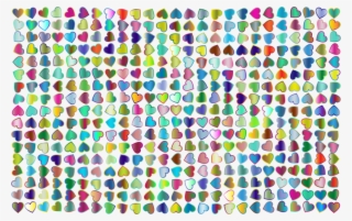 Stylized Hearts Background Prismatic No Bg - Habbo Badge Codes Queen