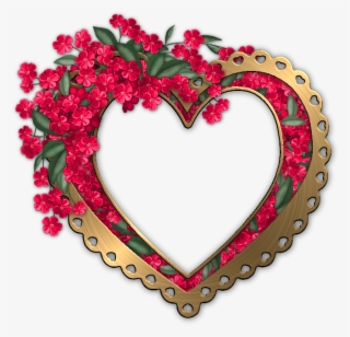 Http - //dl - Glitter Graphics - Go To Www - Glitter - Flower Heart Frame Png