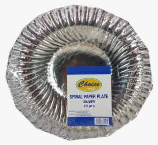 Choice Spiral Paper Plate Silver 25s Choice Spiral - Cable