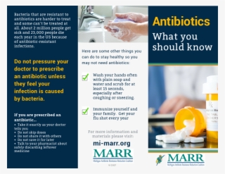 Antibiotics What You Should Know Brochure Brochure - Antibiotic Pamphlet