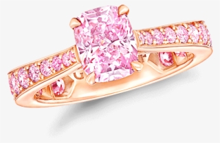 39 Ct Cushion Cut Pink Diamond Ring By Graff - Engagement Ring