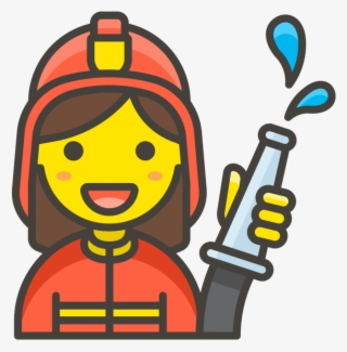 Woman Firefighter Emoji - Icon Bombeiro