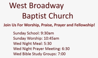 West Broadway Church - Number
