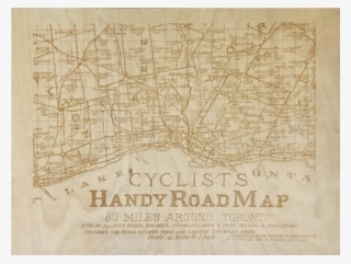 Toronto Cyclists Handy Road Map - Vellum