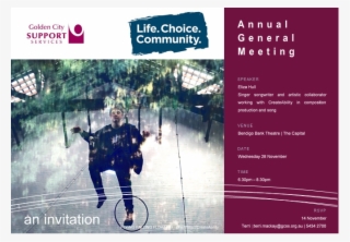 Golden City Support Services Agm 2018 Invitation - Street Unicycling