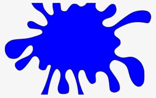 Dark Blue Splash Clip Art At Clkercom Vector Clip Art - Blue Paint Splatter Clipart