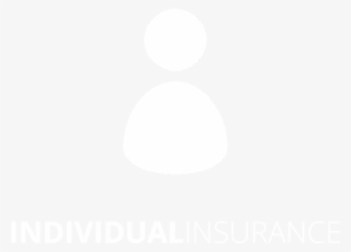Individual Insurance Icon With Text White - Graphic Design