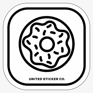 Doughnut Icon Badge Sticker - Circle