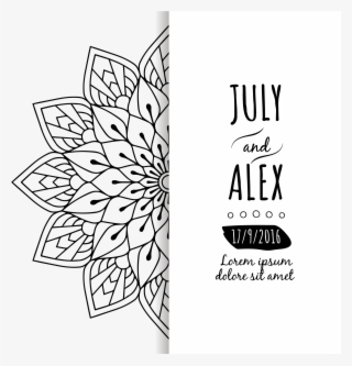 Flower Wedding Euclidean Vector Invitation Mandala - Graphic Design