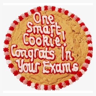 Congrats In Your Exams Round Milk Choc Single Layer - New Years Cookie Cake