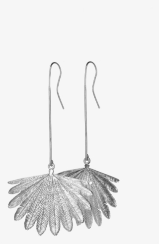 Earings "fan Tail" - Boh Runga Fantail Earrings Large On Person