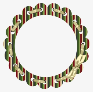 Laced Ribbon Christmas Frames, Christmas Colors, Christmas - Circle