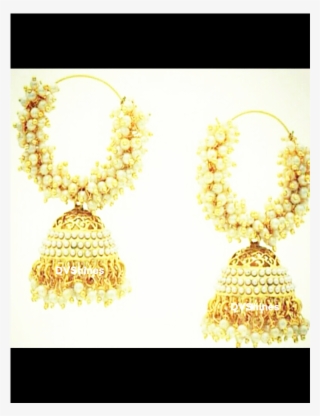 Pearl Jewelry, Beads Jewelry, Hoop Earrings, Danglers, - Earrings