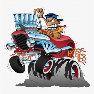33 Highboy Hot Rod - Race Car Cartoon