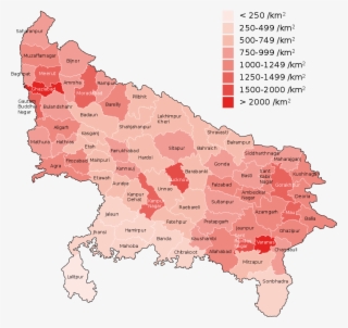 Uttar Pradesh Map - Uttar Pradesh Population Density