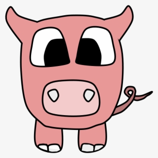 Pig, Big Eyes, Cartoon Animal, Png