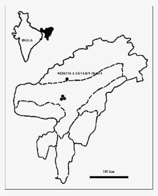 Map Of North-eastern India, Showing The Type Locality - Map