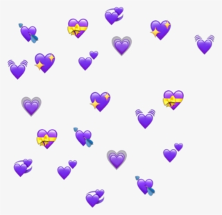 Purple Hearts Heart Emoji Emojis Tumblr - Many Heart Emoji Png