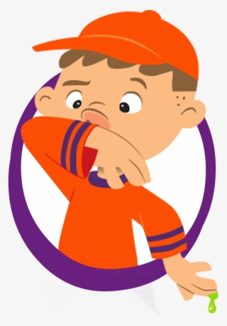 Save The Sleeve For Emergency Sneezes - Pick Your Nose Cartoon