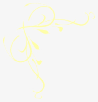 Yellow Floral Swirl Clip Art At Clker - Calligraphy